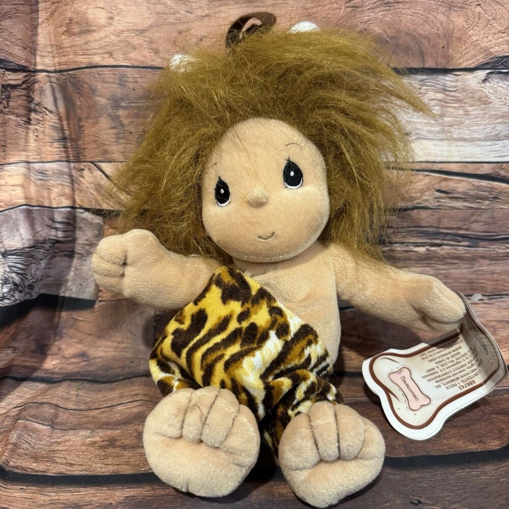 Precious Moments Tender Tails Cavewoman Plush 1999 Enesco Beanbag Doll NWT